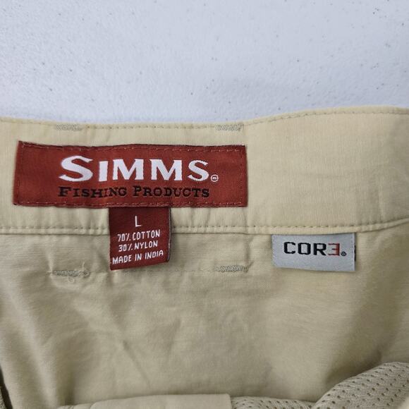 Simms Fishing Products Men’s Cargo Shorts Tan Nylon Blend Outdoor Utility L 5978 - Picture 11 of 13
